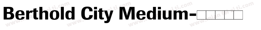 Berthold City Medium字体转换